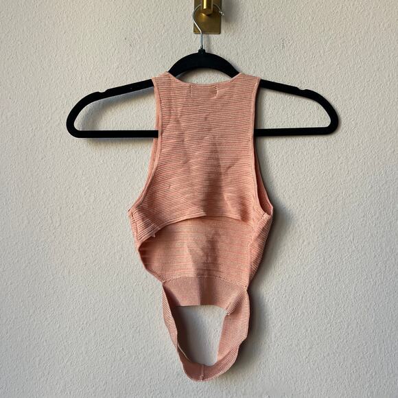 Michael Costello x Revolve Ambrose Blush Cut Away Top Mini Skirt Set Size XXS - Picture 4 of 7